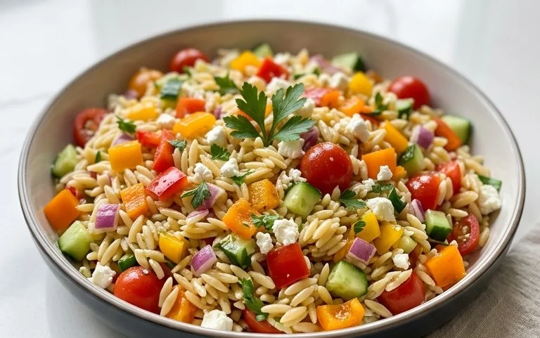 Rainbow Orzo Salad
