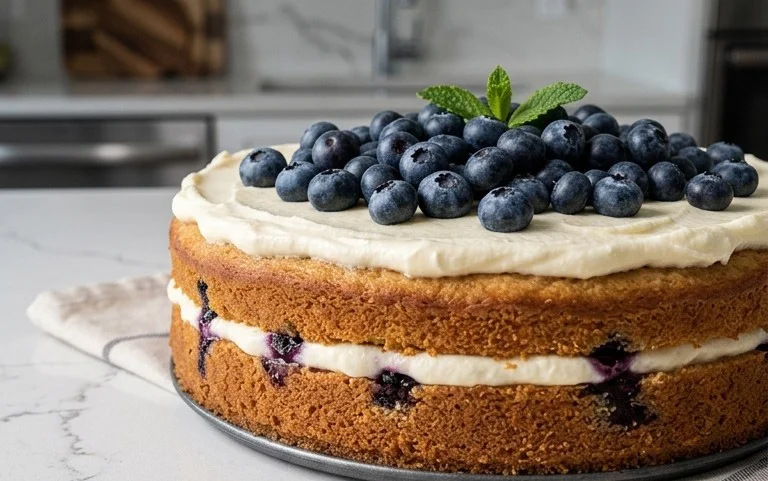 Nova Scotia Blueberry Cream Cake
