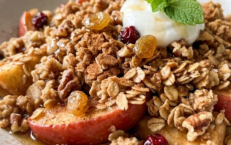 Healthy Breakfast Apple Crum extractble