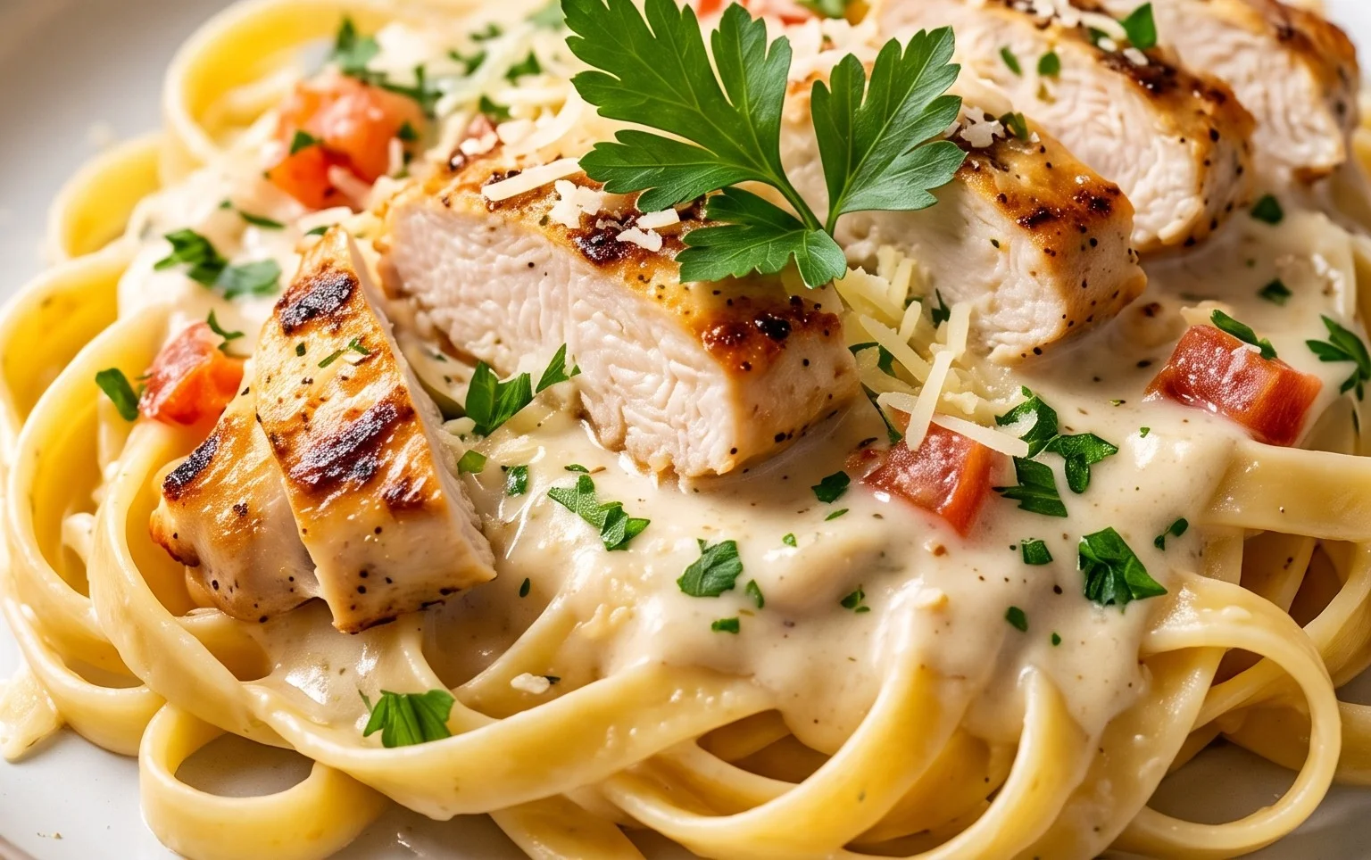 Low Calorie Chicken Alfredo