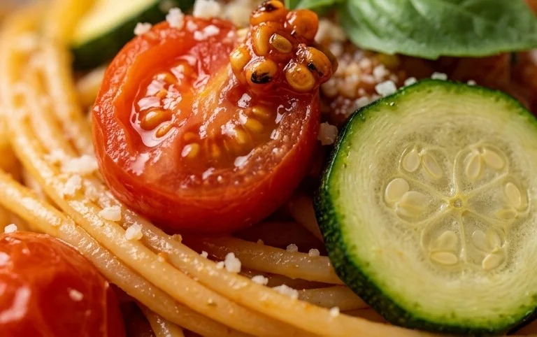 Healthy Tomato Zucchini Pasta