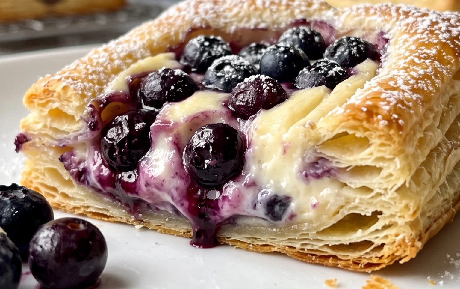 Blueberry Cream Cheese Puff Pastry
