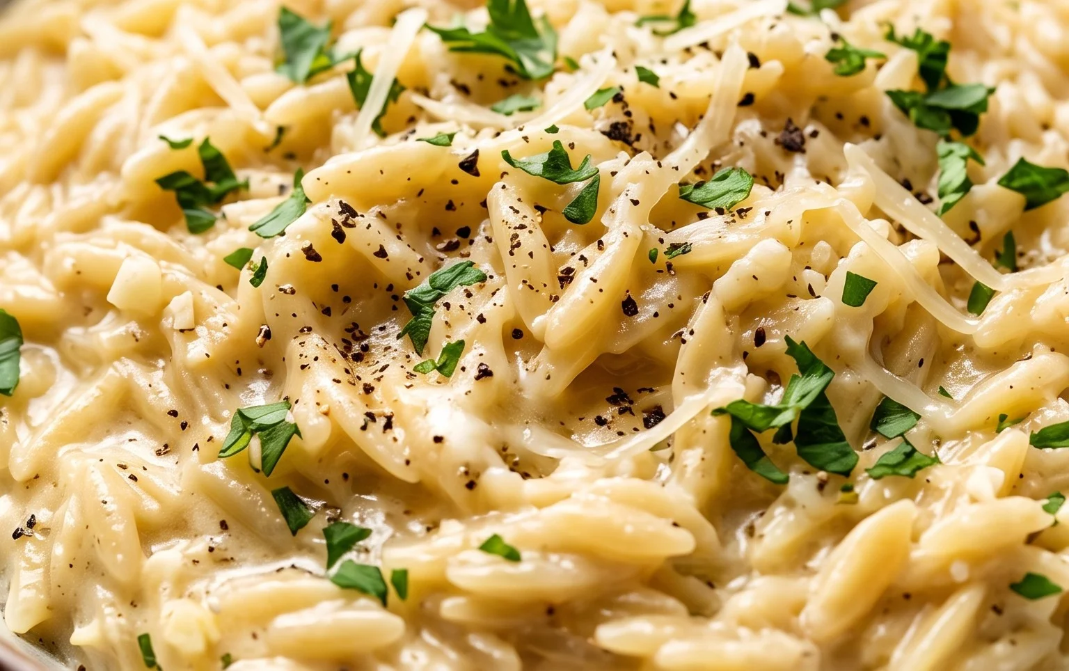 Creamy Garlic Parmesan Orzo