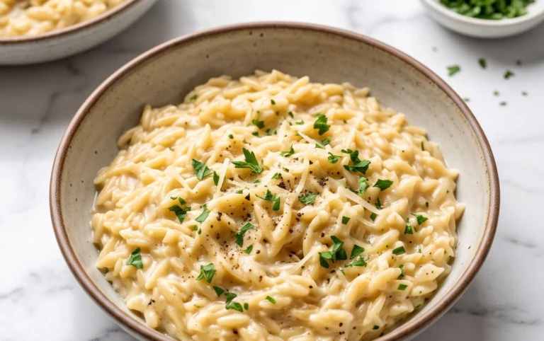 Creamy Garlic Parmesan Orzo