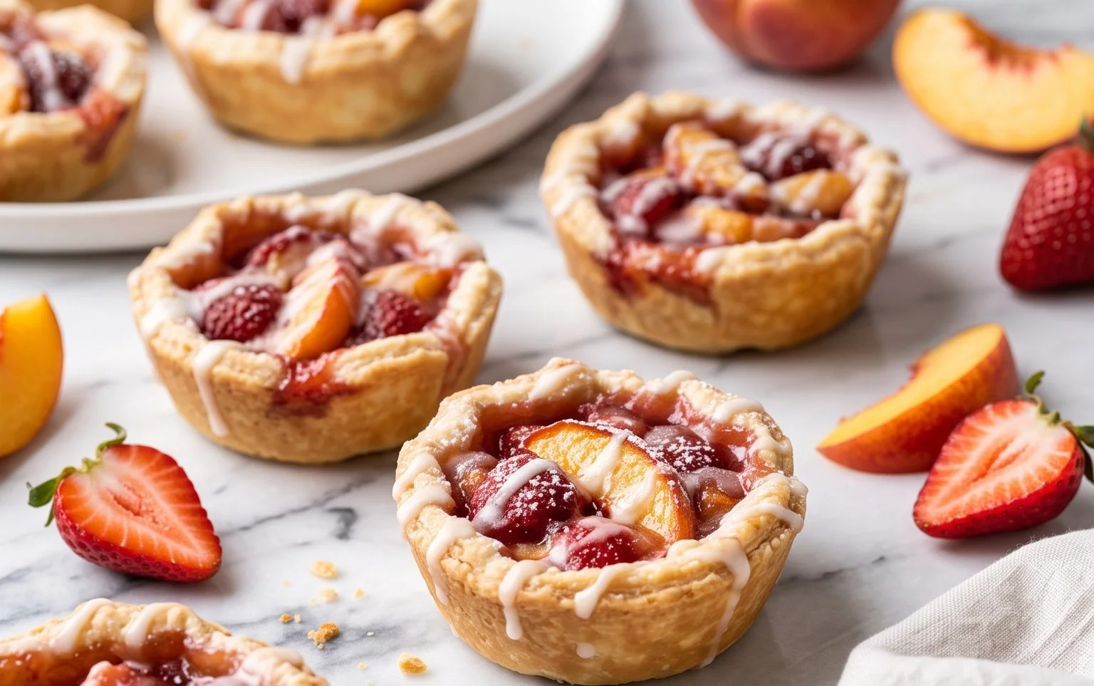 Strawberry Peach Pie Bites