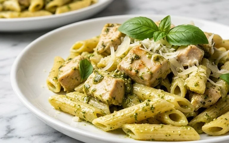 Creamy Chicken Pesto Pasta
