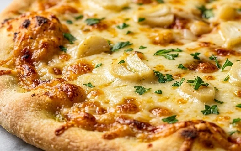 buttery garlic pizza