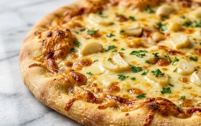 buttery garlic pizza