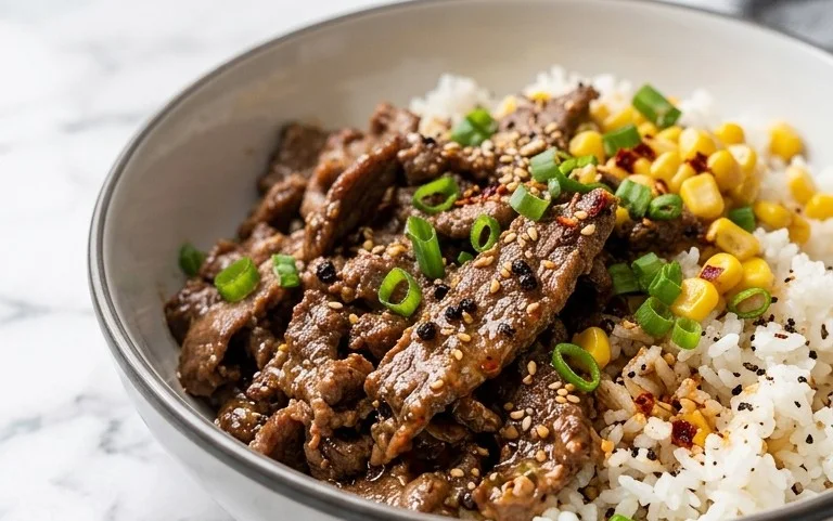 Beef Pepper Rice Bowl is a delicious meal option.