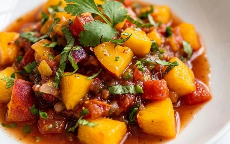 Sweet & Spicy Peach Salsa Canning Recipe