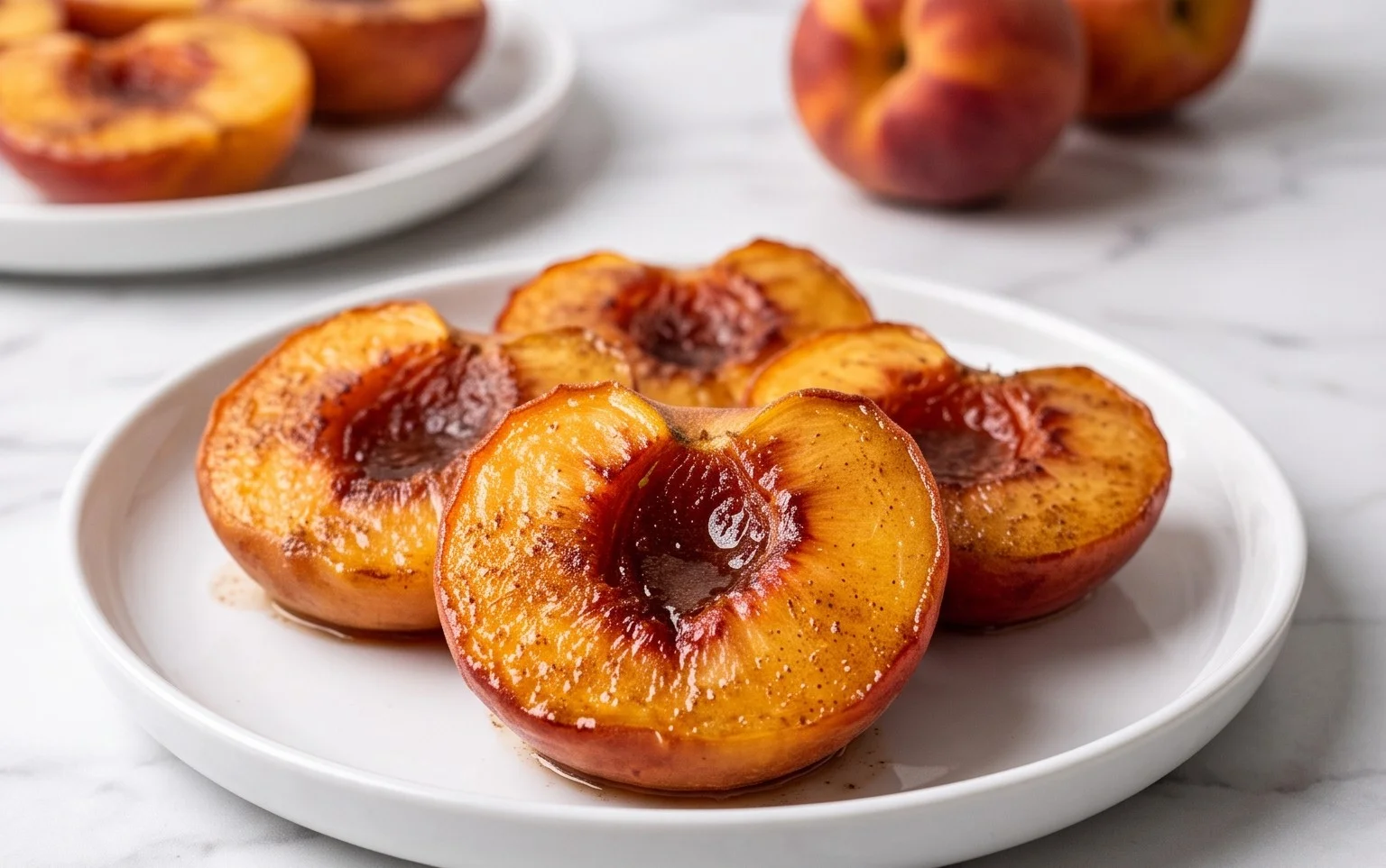 Cinnamon Sugar Baked Peaches