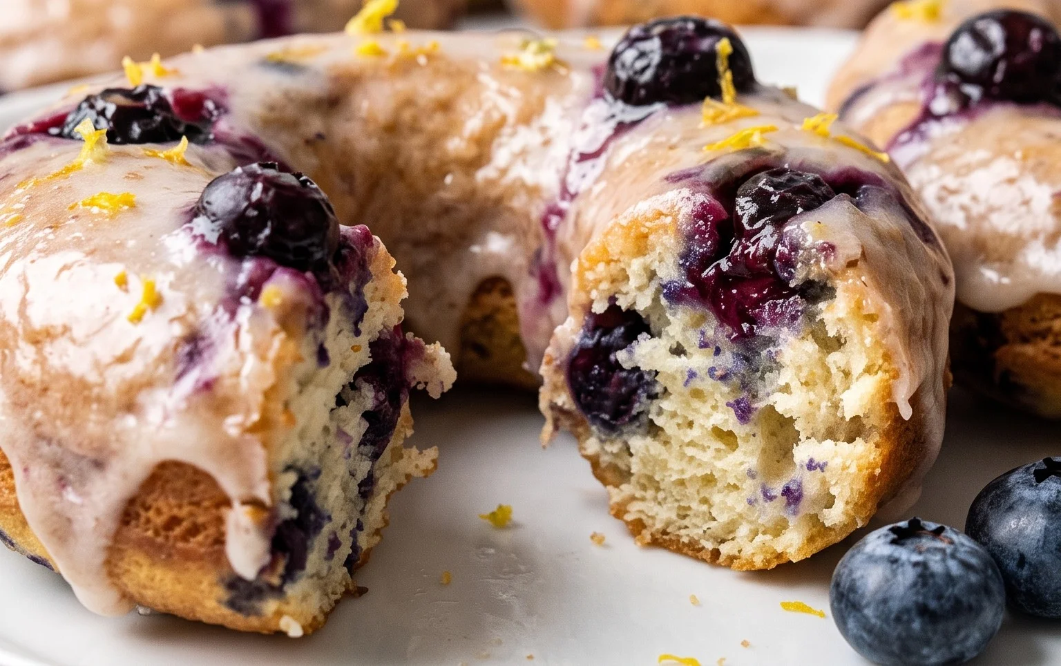 Blueberry Cake Donuts