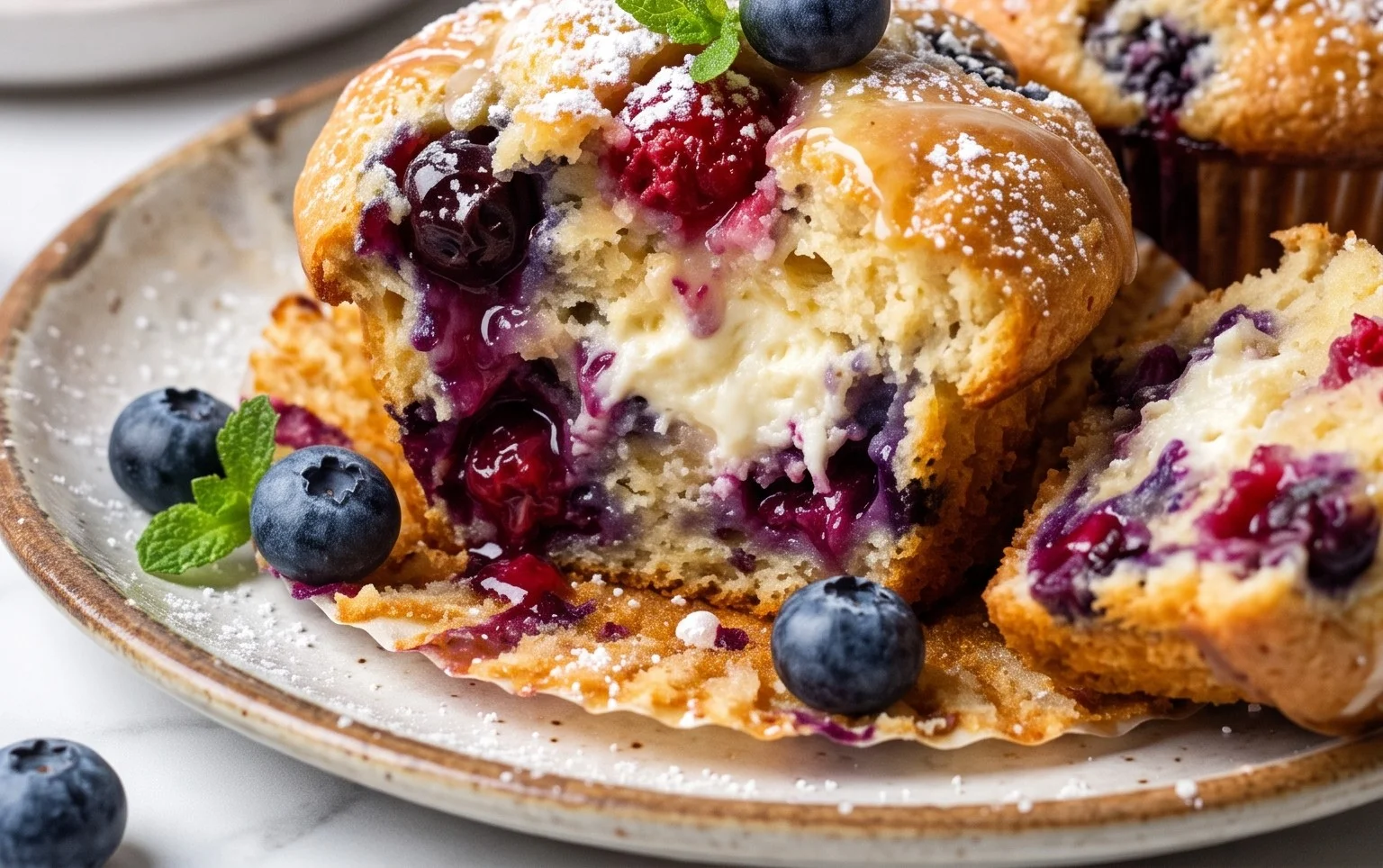 Berry Cream Cheese Muffins