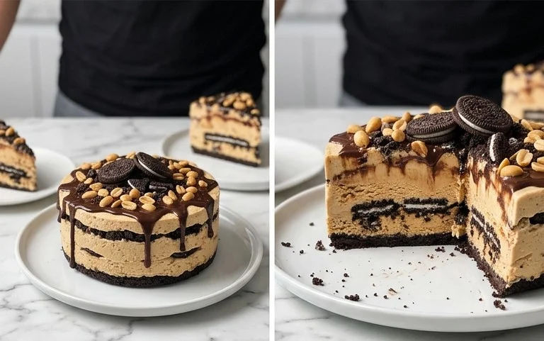 Buster Bar Ice Cream Cake