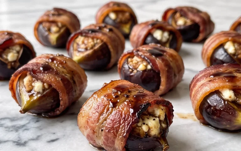 Beef Bacon Wrapped Stuffed Figs