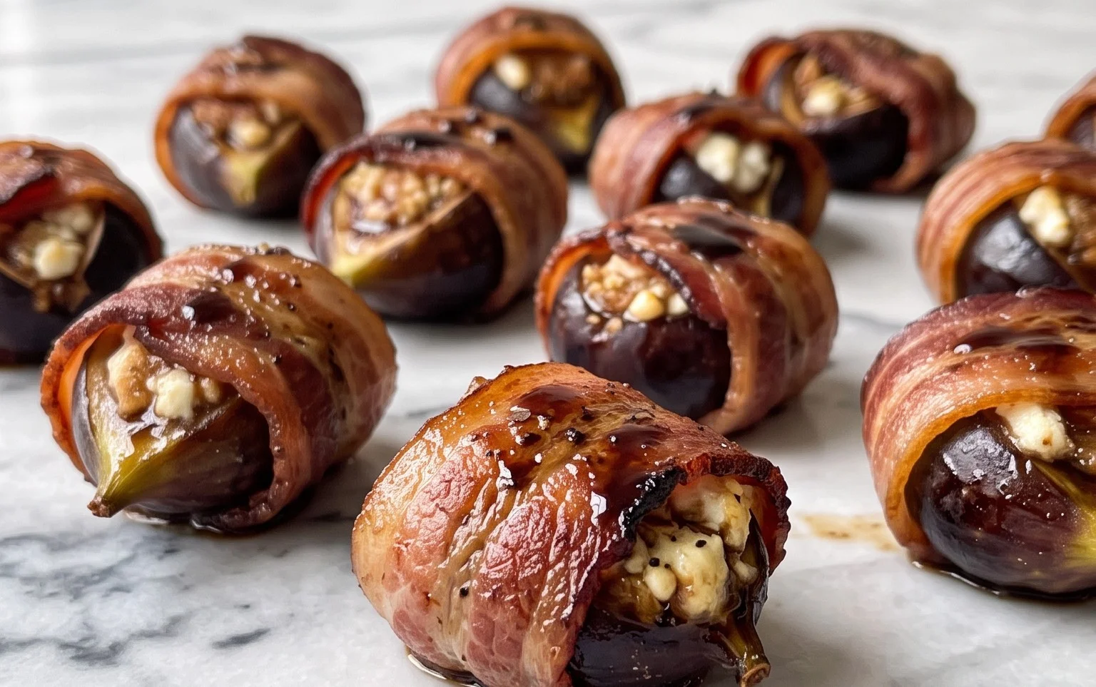 Beef Bacon Wrapped Stuffed Figs