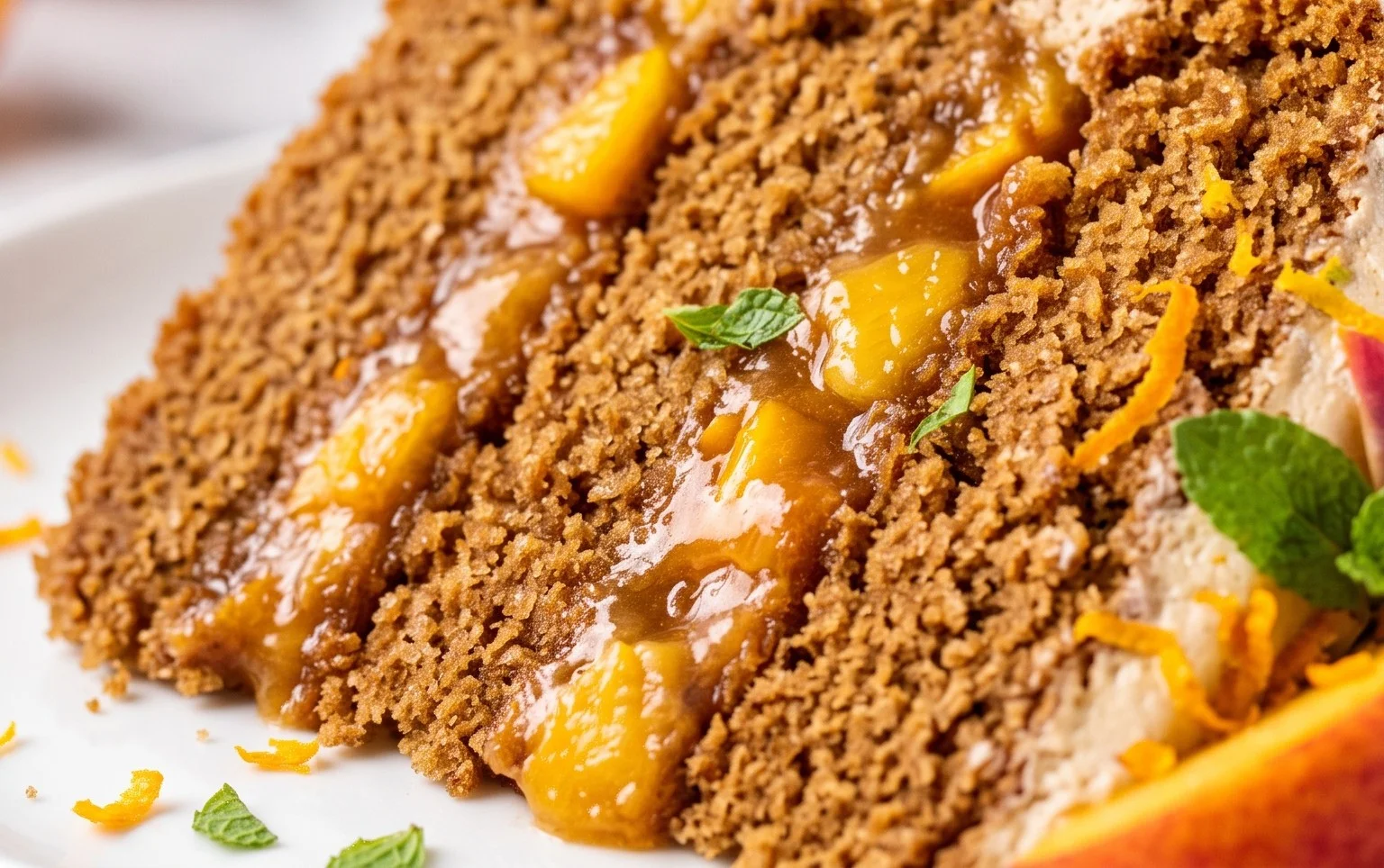 Brown Sugar Layer Cake with Peach Filling