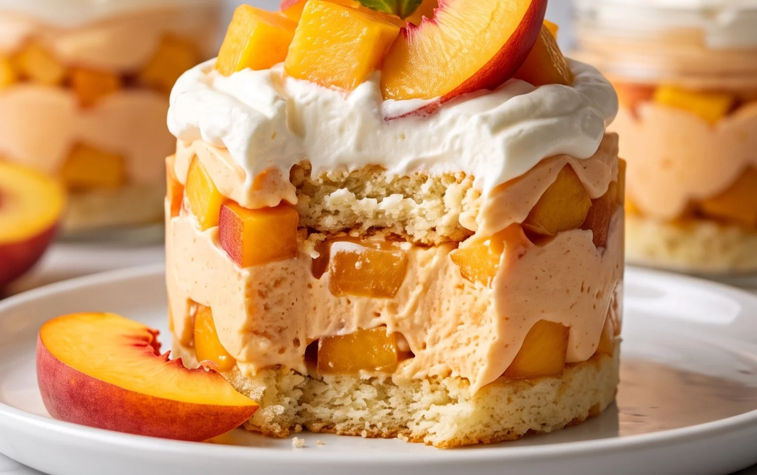 Peach Mousse Trifle