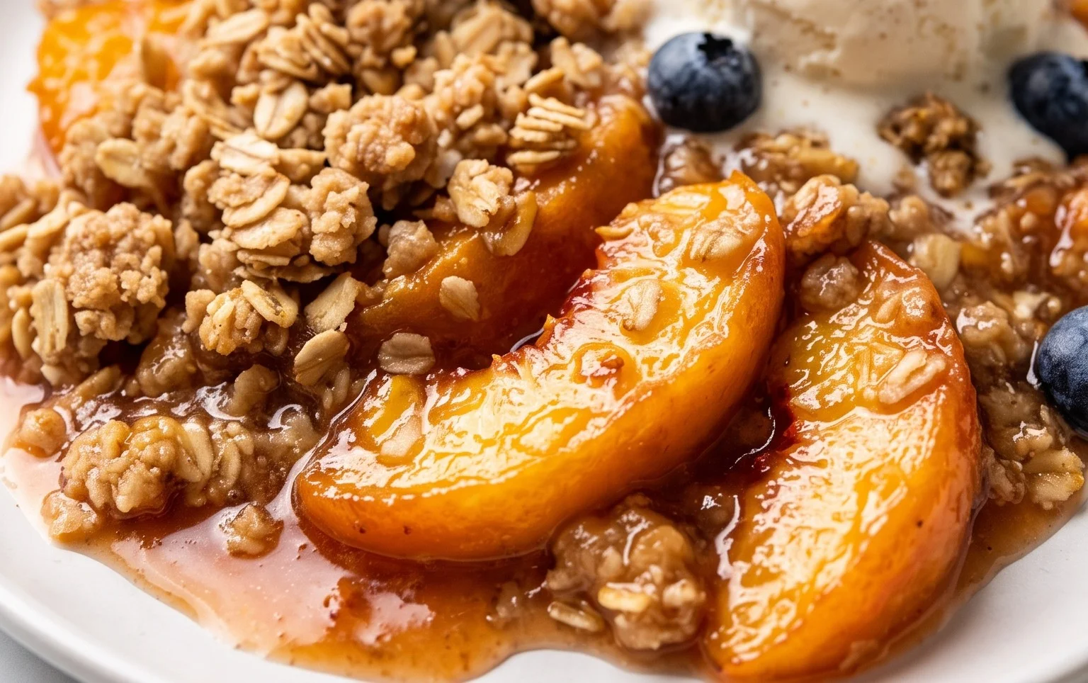 Peach Crisp with Canned Peaches