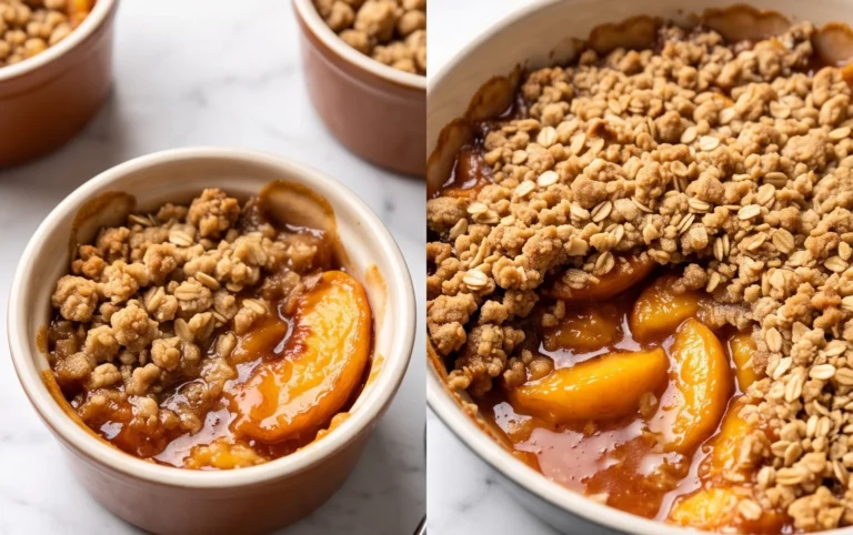 Peach Crisp with Canned Peaches