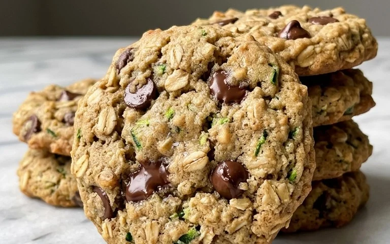 Homemade Zucchini-Oat Chocolate Chip Cookies
