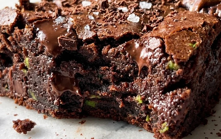 Fudgy Dark Chocolate Zucchini Brownies Recipe