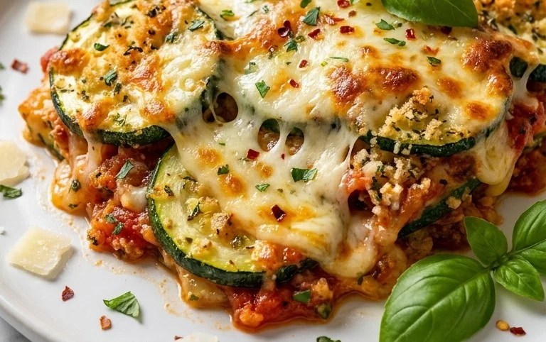 Three Cheese Zucchini Parmesan